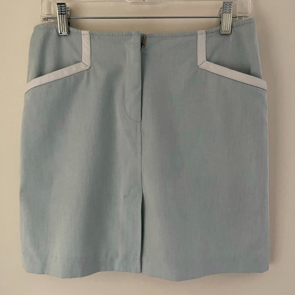 Tocca Leather Detail Skirt